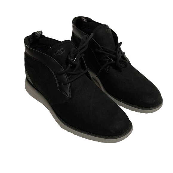 UGG Other - UGG Mens Union 1104976 Black Suede Waterproof Lace Up Ankle Chukka Boots Size 9